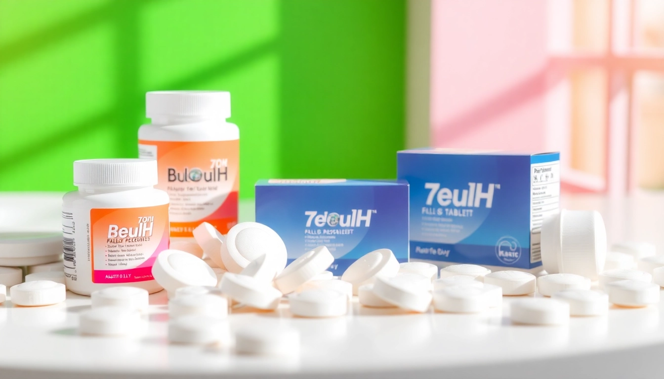 Showcasing Bulk 7OH tablets arranged aesthetically on a bright background, emphasizing quality and appeal.