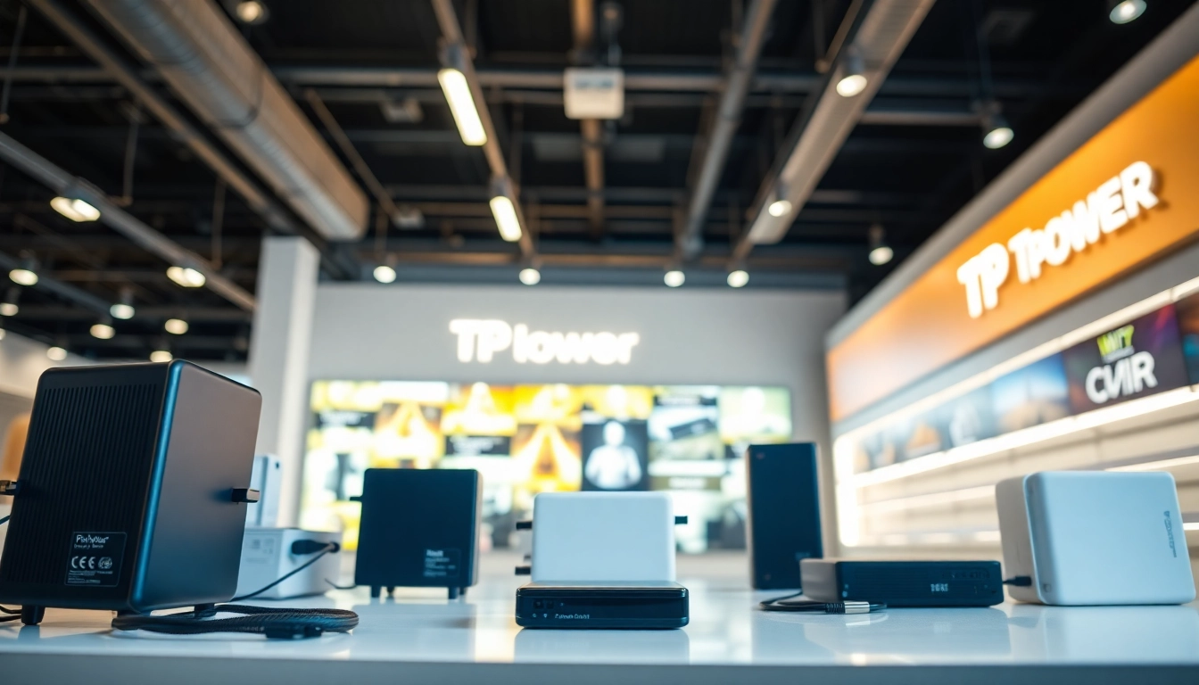Showcasing TPower power supply solutions in a modern tech environment.