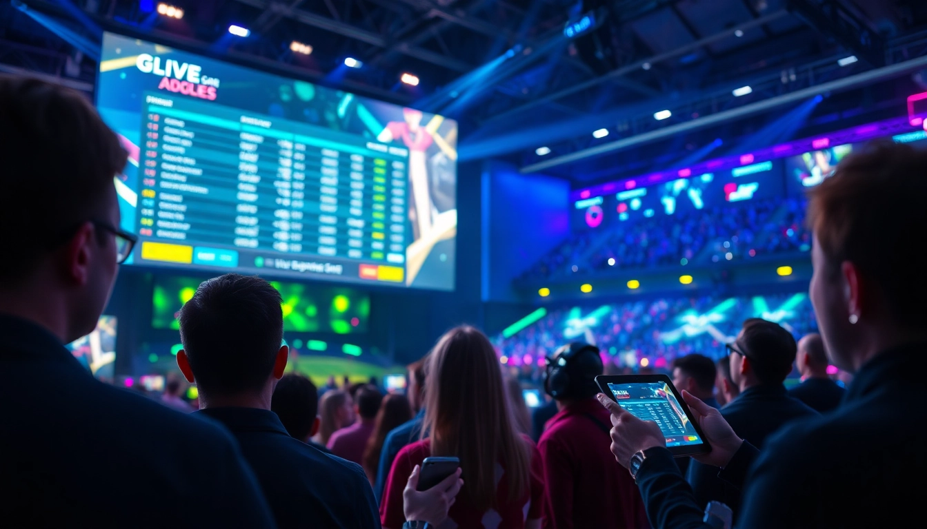 Engage in eSports betting Australia with dynamic digital screens and enthusiastic players in a vibrant arena.