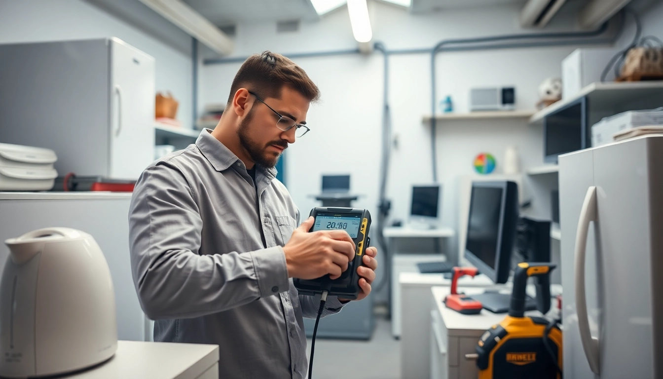 Conducting Pat testing Cannock on electrical appliances for safety compliance.