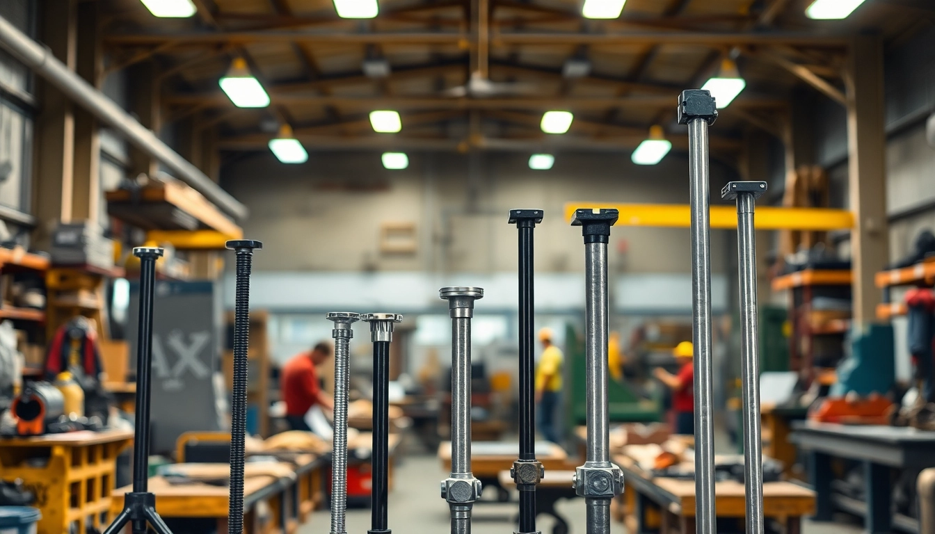 Showcase durable pipe stands demonstrating versatility in a professional workshop setting.