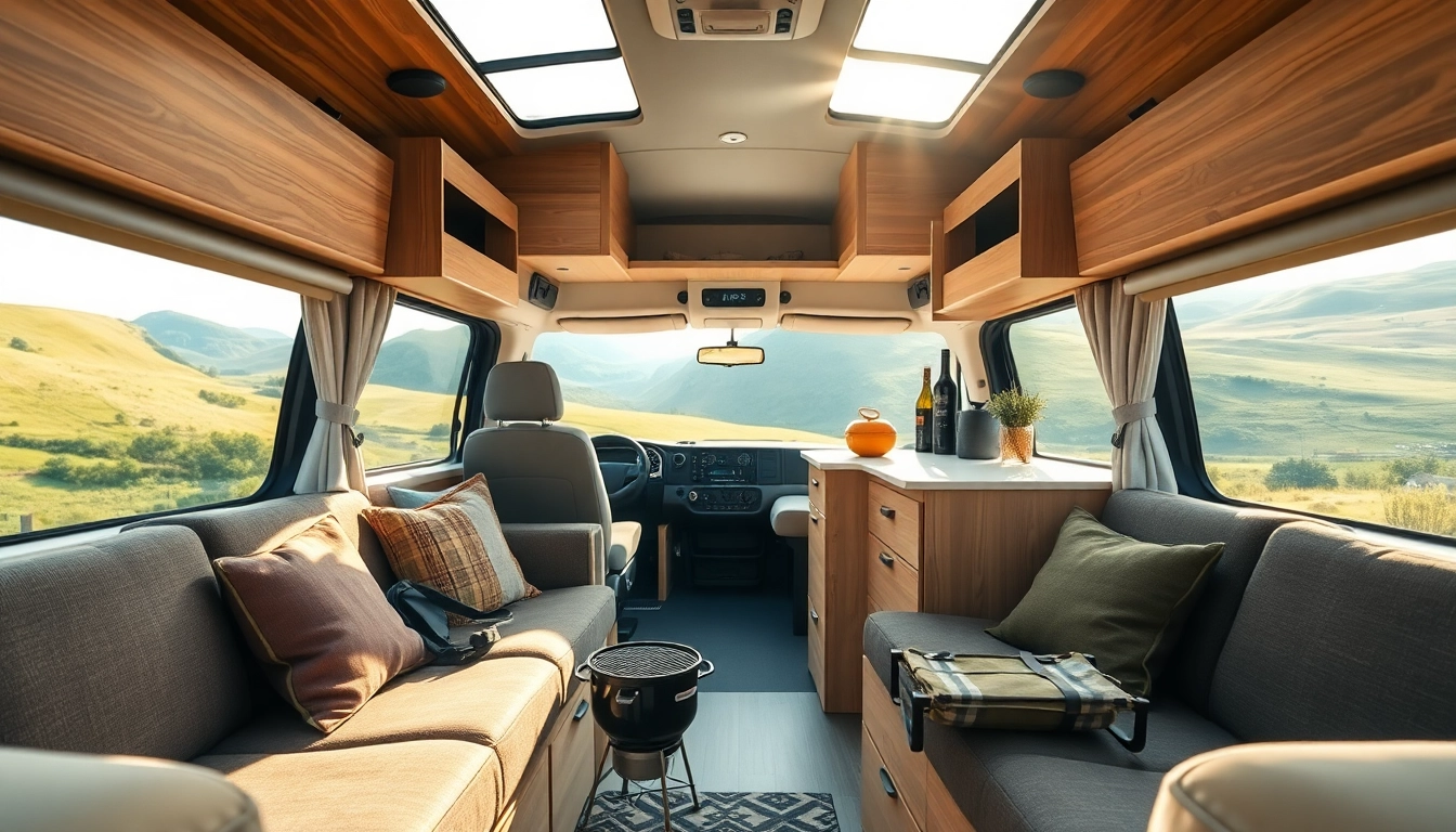 Explore the cozy interior design of JRP Campers featuring customized comfort for travels.