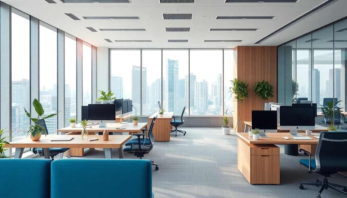 Discover contemporary office for rent in Bangalore, showcasing a vibrant workspace atmosphere.