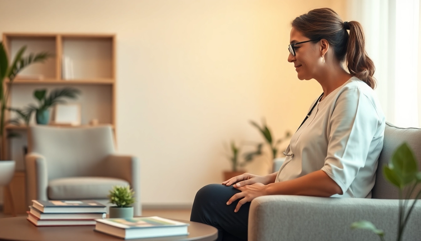 Therapist offering depression treatment Dubai in a peaceful, inviting office setting.