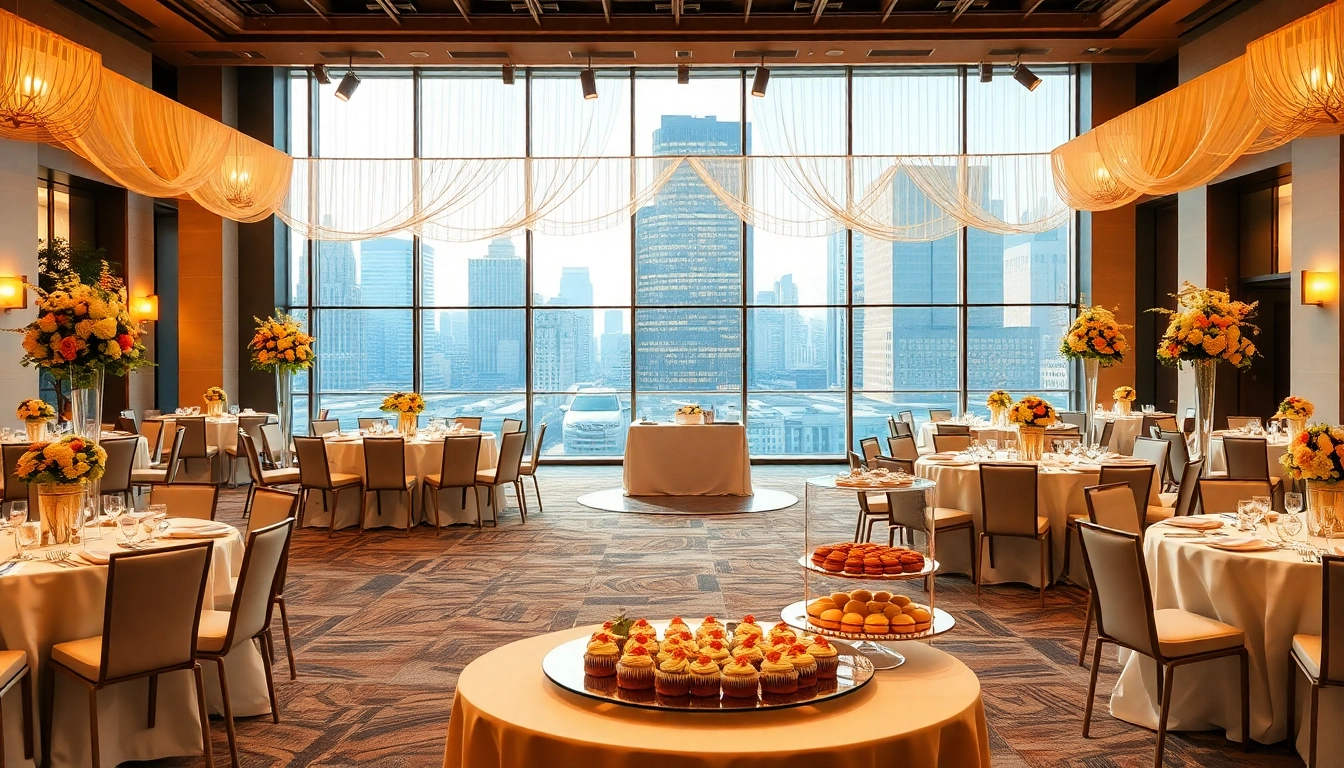 Experience stunning ambiance at city venue event center, featuring elegant decor for memorable celebrations.