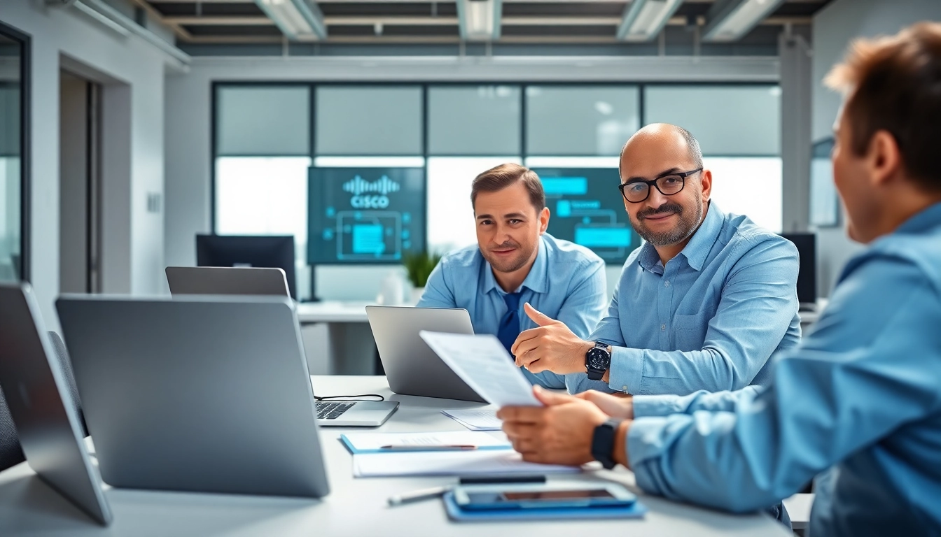Cisco partner certification help with expert consultant guiding a partner in a modern office.