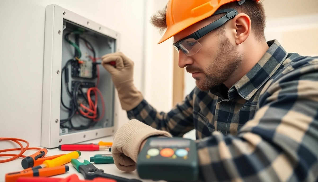Electrician Clearwater troubleshooting a home electrical panel for repairs and upgrades.