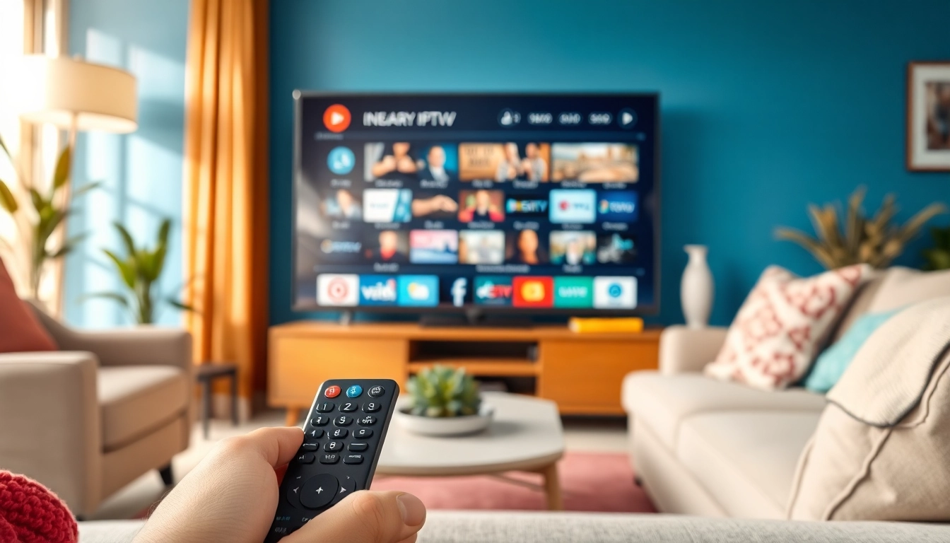 Compra Listas IPTV mostrando una configuración de streaming moderna en un entorno acogedor.