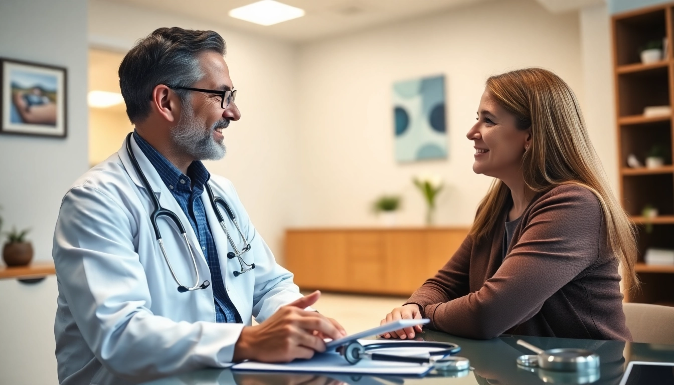 Consulting a patient in concierge medicine las vegas, showcasing personalized healthcare services.