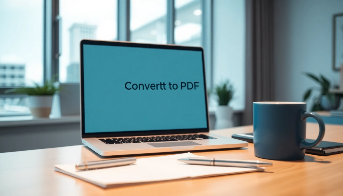 Transform documents efficiently with tools that convert to pdf in a modern office setup.